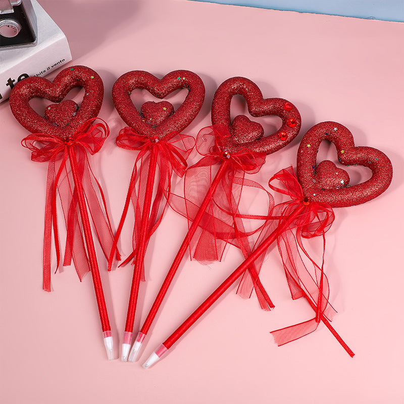 Wholesale Pens 12pcs Valentine's Day Love Plastic Ballpoint Pen